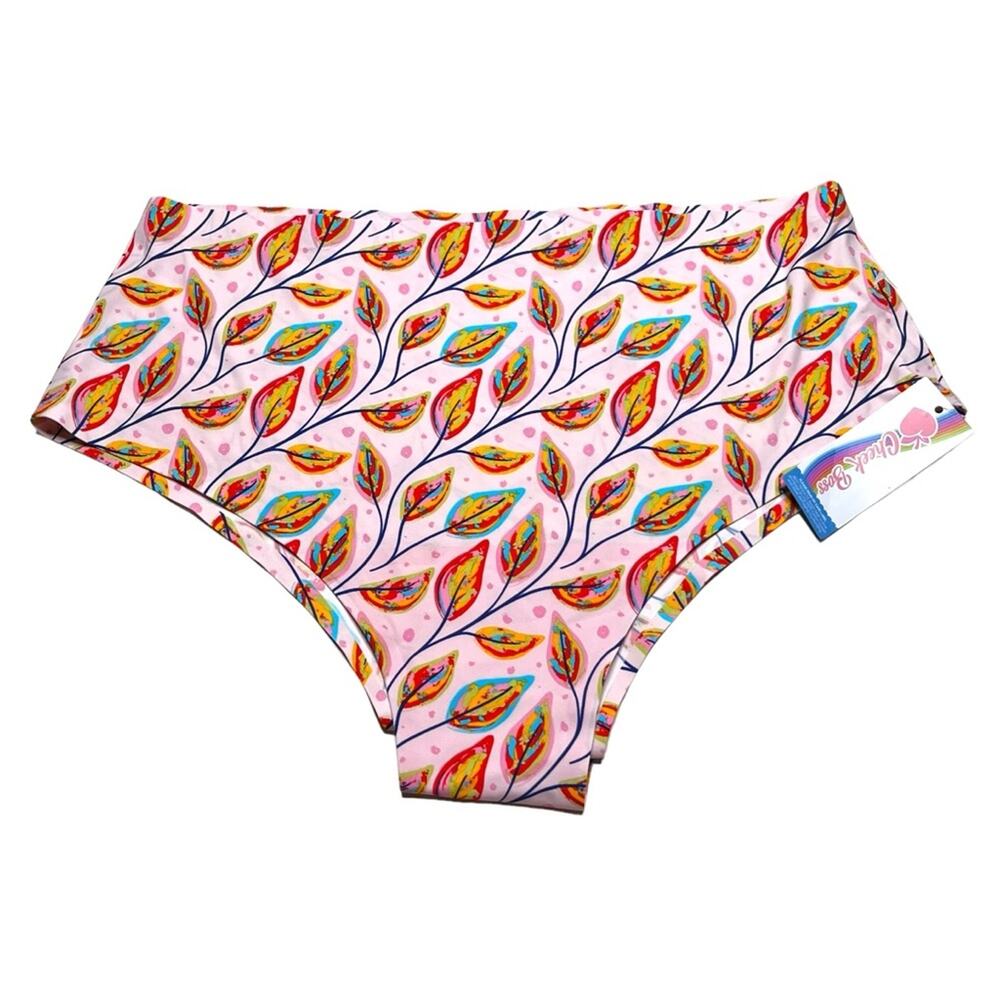 Cheek Boss Cheeky Panty Painterly Leaves Size 2XL